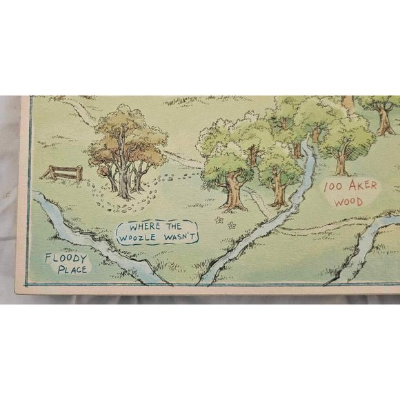 *Rare* Winnie the Pooh Hundred Acre Wood Map from Disney collab with Hal… - Picture 8 of 11